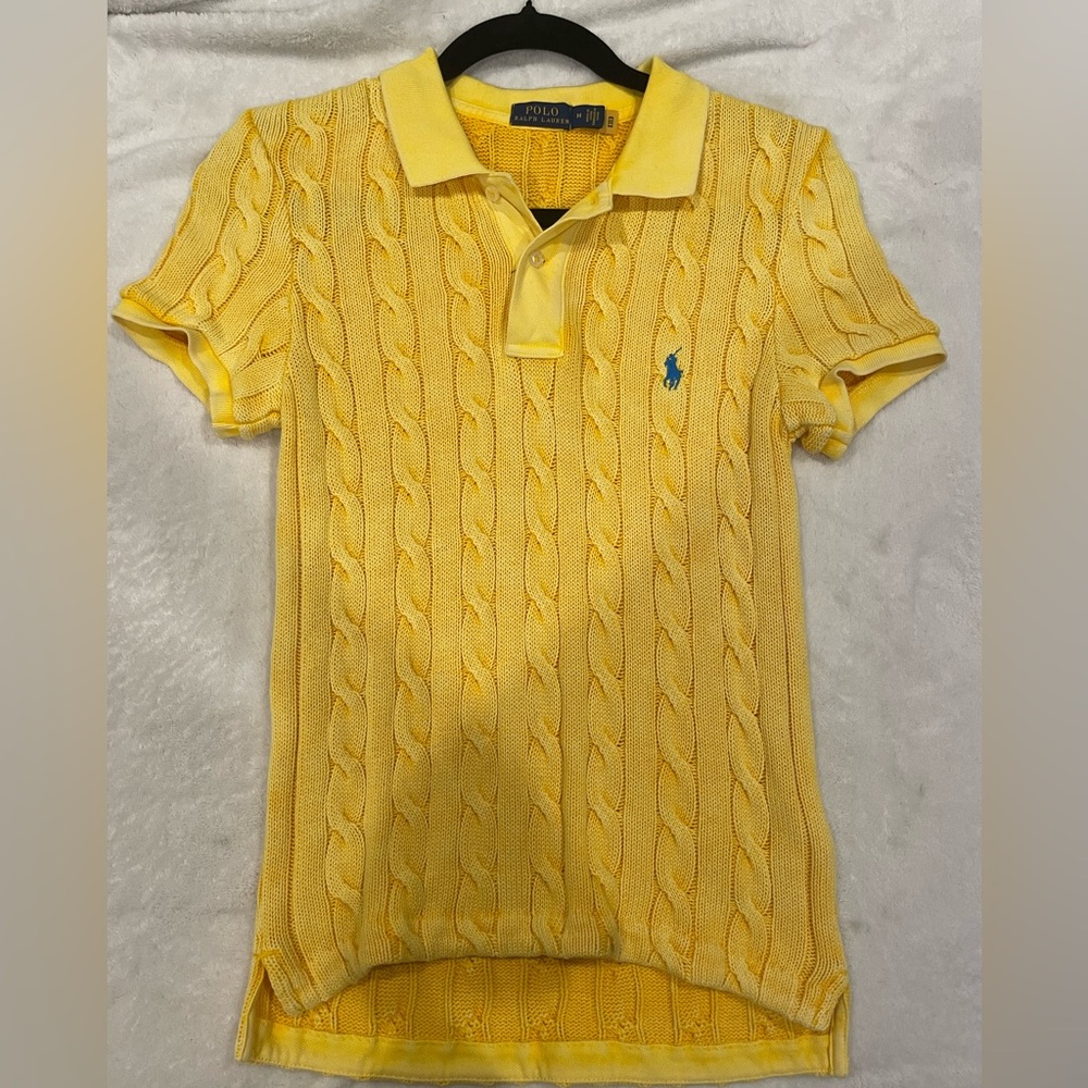 Women’s polo Ralph Lauren knit polo top. Size medium. Never worn